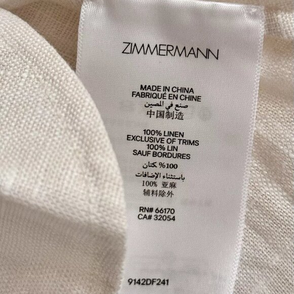 Zimmermann Floral Linen Belted Minidress - Picture 12 of 12